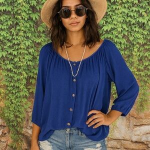 TRINA TURK Silk Dolman Sleeve Blouse, S